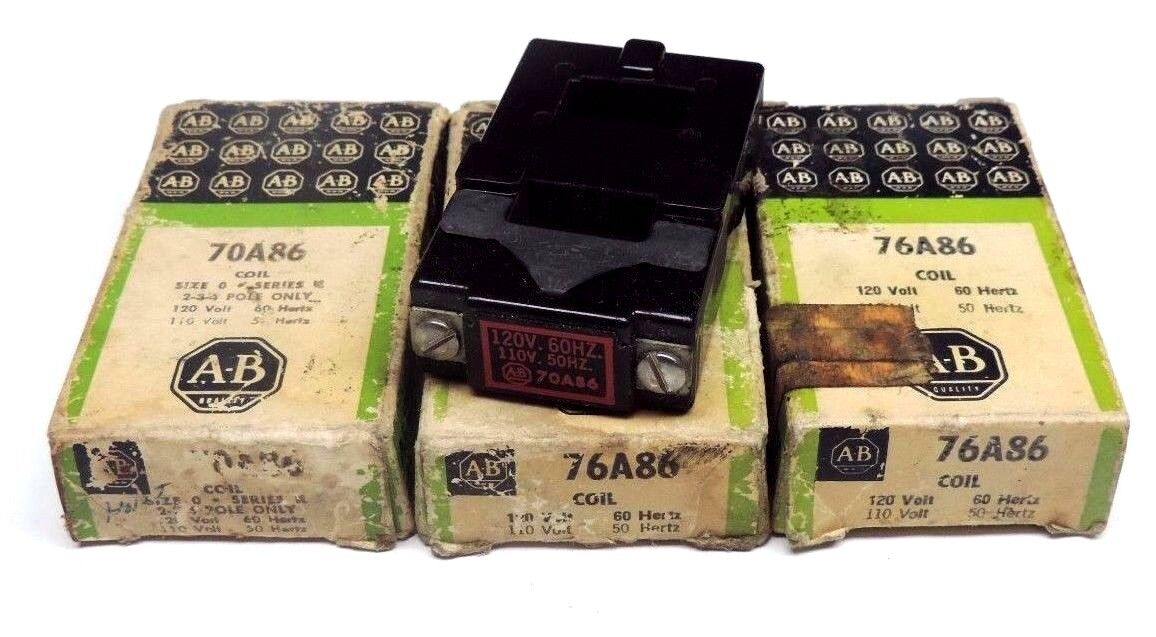 LOT OF 3 NIB ALLEN BRADLEY 76A86 COILS 120VOLT