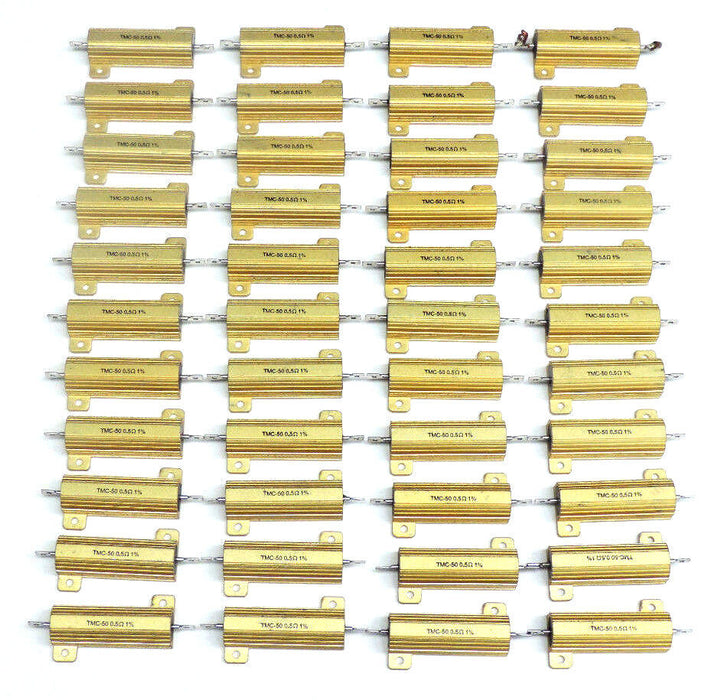 LOT OF 44 NEW DALE TMC50-.50-ND RESISTORS TMC50.50ND, TMC-50 0.5 OHMS 1%