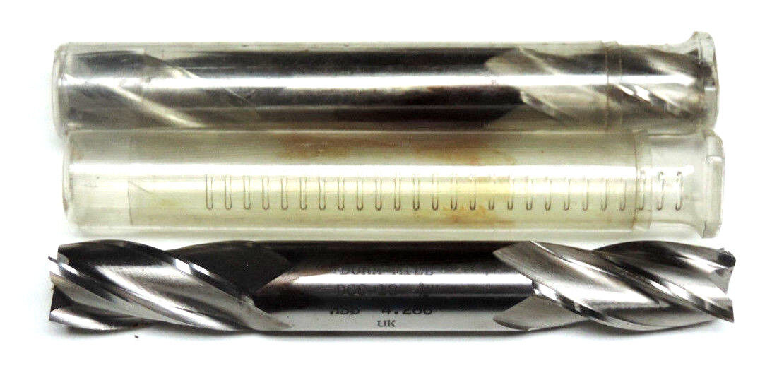 LOT OF 2 NEW DURA MILL DCC-18 DOUBLE ENDED END MILLS 3/4" HSS 4.286" DCC18