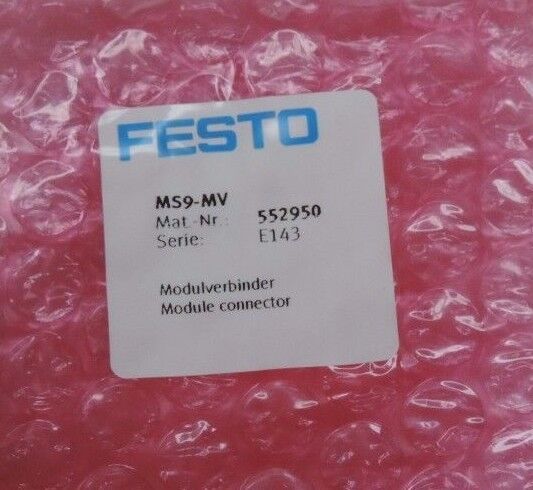 NEW FESTO MS9-MV MODULE CONNECTOR MAT. NR. 552950, SERIE: E143
