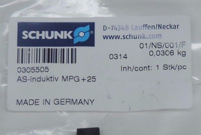 NEW SCHUNK 0305505 AS-INDUKTIV MPG+25