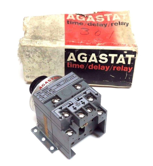 NIB AGASTAT 2422AD TIMING RELAY 120V, 60C, 2.5/50 SEC., 240VAC, 1/4HP, 10A