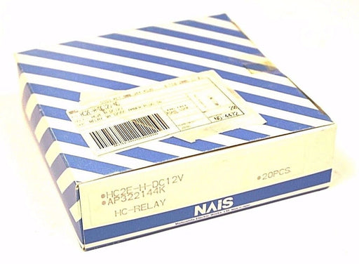 BOX OF 20 NEW MATSUSHITA NAIS HC2E-H-DC12V POWER RELAYS AP322144K, 12VDC, 3A