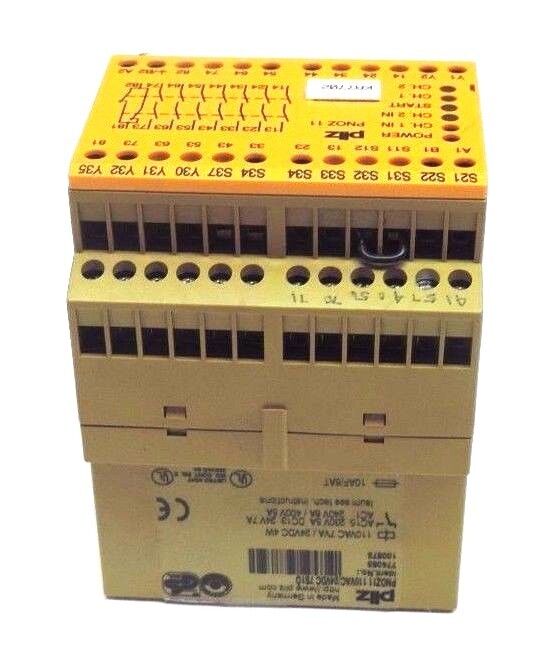 PILZ PNOZ-11-110VAC-24VDC-7S10 SAFETY RELAY ID NO. 774083 PNOZ11110VAC24VDC7S10