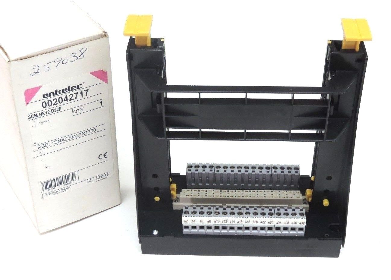 ENTRELEC SCM HE12 D32F TERMINAL 002042717, 1SNA020427R1700, SCMHE12D32F