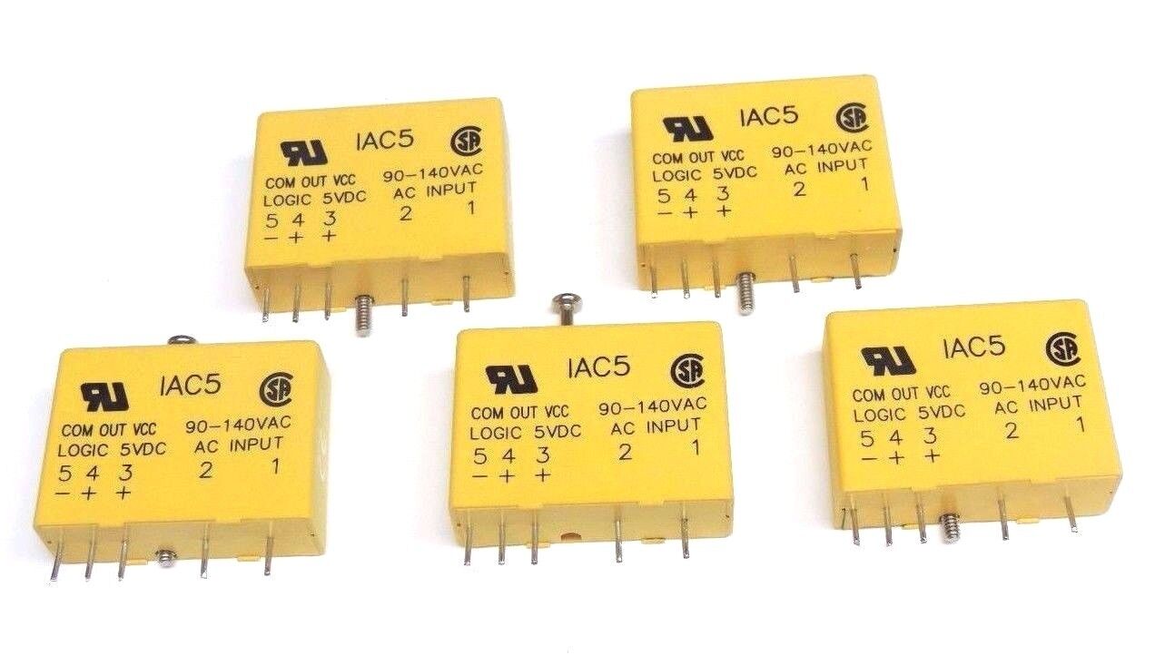 LOT OF 5 NEW CRYDOM IAC5 INPUT MODULES 120VAC