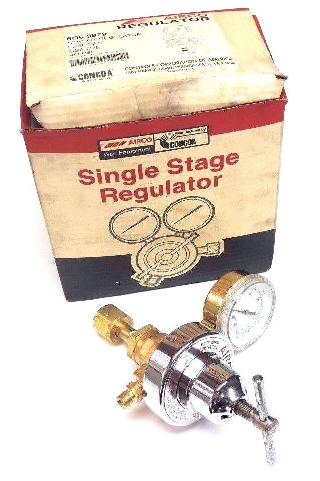 NIB CONCOA AIRCO 806 9979 FUEL GAS STATION REGULATOR CGA 025 40PSI, 8O6 9979