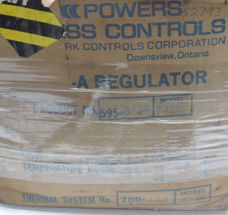 NIB POWERS PROCESS CONTROLS NO. 11 REGULATOR 595-0164 MODEL X12C 45-105 DEG F