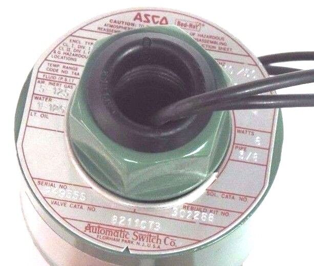 NEW ASCO 8211C73 SOLENOID VALVE 3/8" NPT 110-120V 50/60HZ 302288 REBUILD  KIT