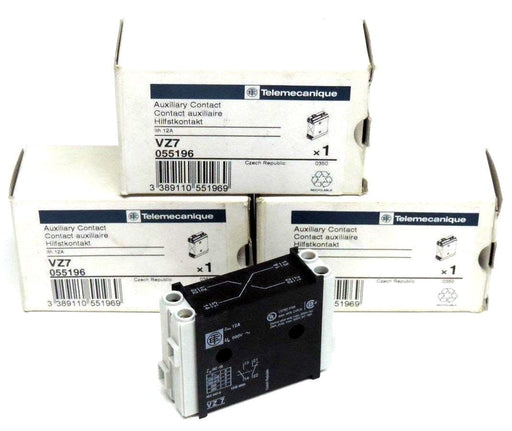 LOT OF 3 NIB TELEMECANIQUE VZ7 AUXILIARY CONTACTS 12A, 690V, 055196