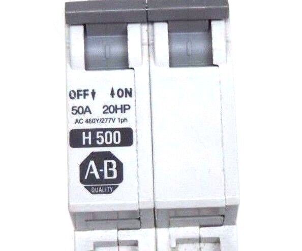 ALLEN BRADLEY 1492-CB2H500 CIRCUIT BREAKER SER C, 50A, 20HP, 1492CB2H500