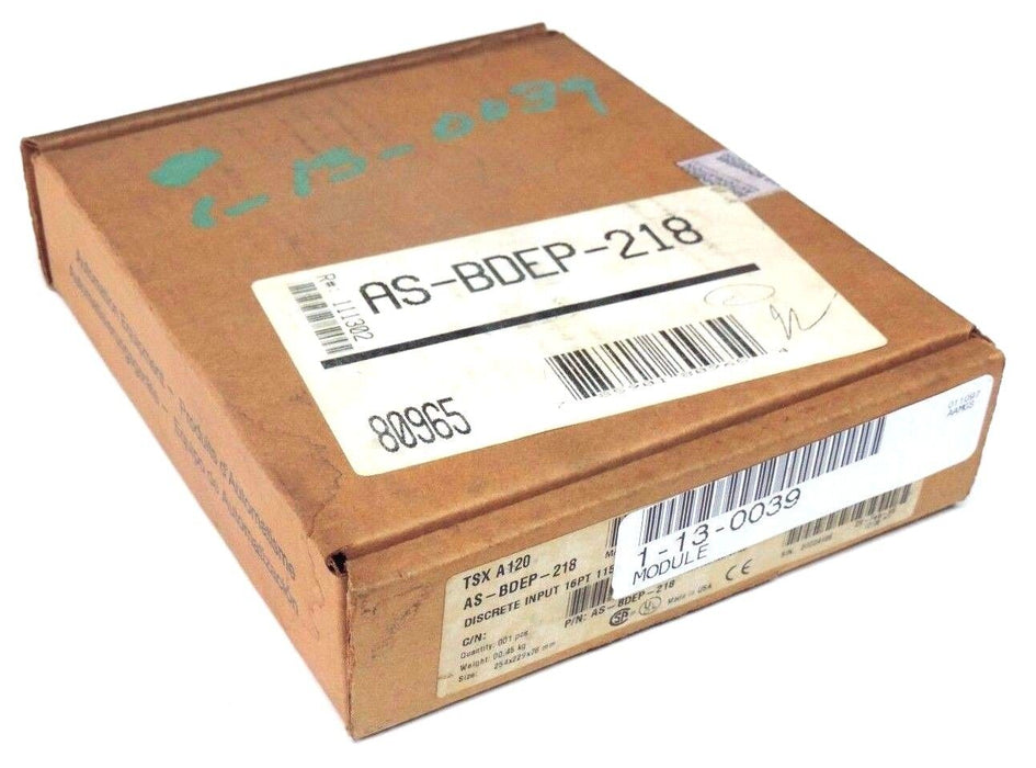 NEW SEALED MODICON AEG AS-BDEP-218 INPUT MODULE TSX A120, 115VAC, ASBDEP218