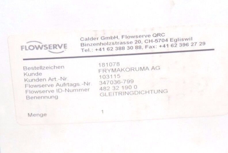 NEW FLOWSERVE 347036-799 REPAIR KIT 070732570 RINGS 482321900