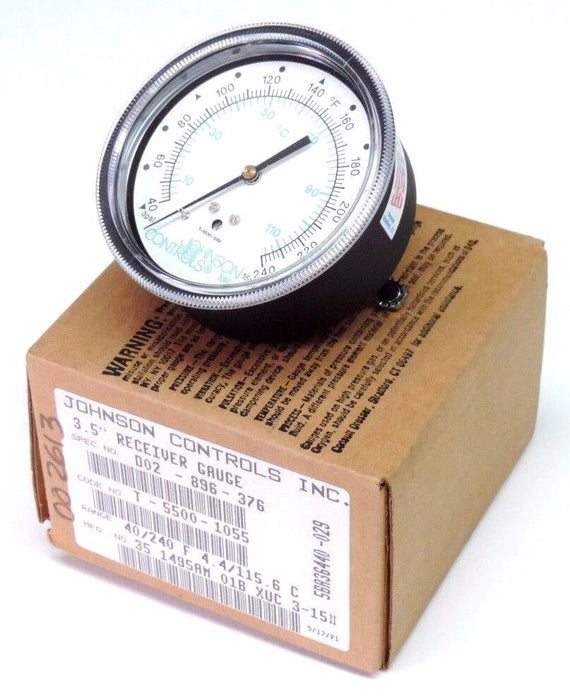 NIB JOHNSON CONTROL T-5500-1055 TEMPERATURE RECEIVER GAUGE 3.5", 40-240 F