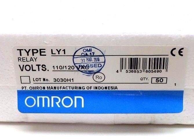 LOT OF 50 NEW OMRON LY1 RELAYS 110-120VAC