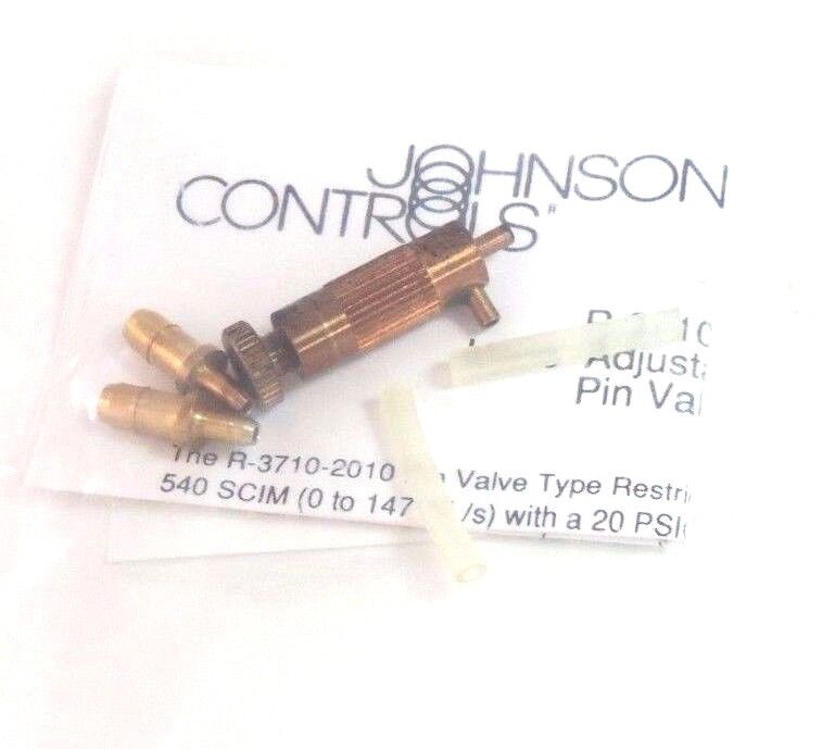 NEW JOHNSON CONTROLS R-3710-2010 ADJ. RESTRICTOR W/ TWO CONN. TUBES R37102010