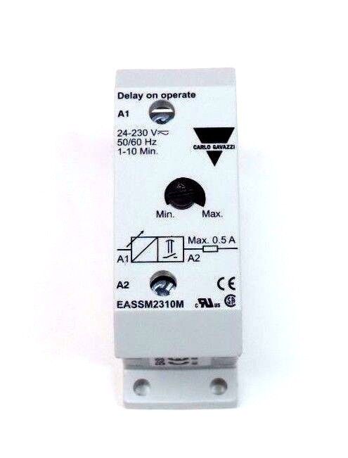 LOT OF 5 CARLO GAVAZZI EAS-S-M23-10M MINI E-TIMER 24-230V, 1-10 MIN, EASSM2310M