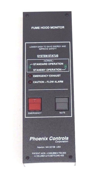 NEW PHOENIX CONTROLS FHM410-ENG FLUME HOOD MONITOR 7989E, FHM410ENG