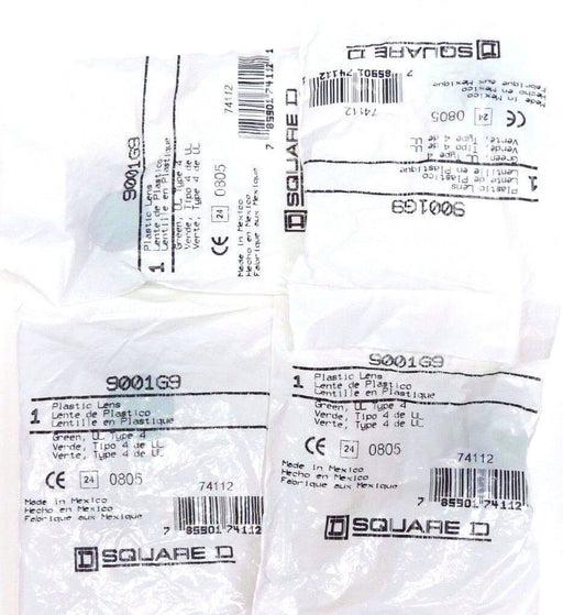 LOT OF 4 NEW SQUARE D 9001G9 PLASTIC LENSES GREEN