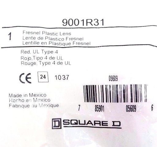 LOT OF 29 NEW SQUARE D 9001R31 FRESNEL PLASTIC LENSES RED, UL TYPE 4