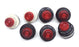 LOT OF 7 SQUARE D 9001-KP44 PILOT LIGHTS RED 9001KP44