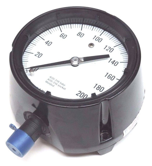 NEW ASHCROFT AISI 316 TUBE & SOCKET DURAGAUGE PLUS GAUGE 0-200PSI, 1/2" NPT