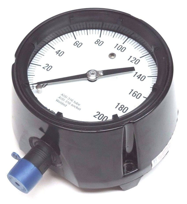 NEW ASHCROFT AISI 316 TUBE & SOCKET DURAGAUGE PLUS GAUGE 0-200PSI, 1/2" NPT