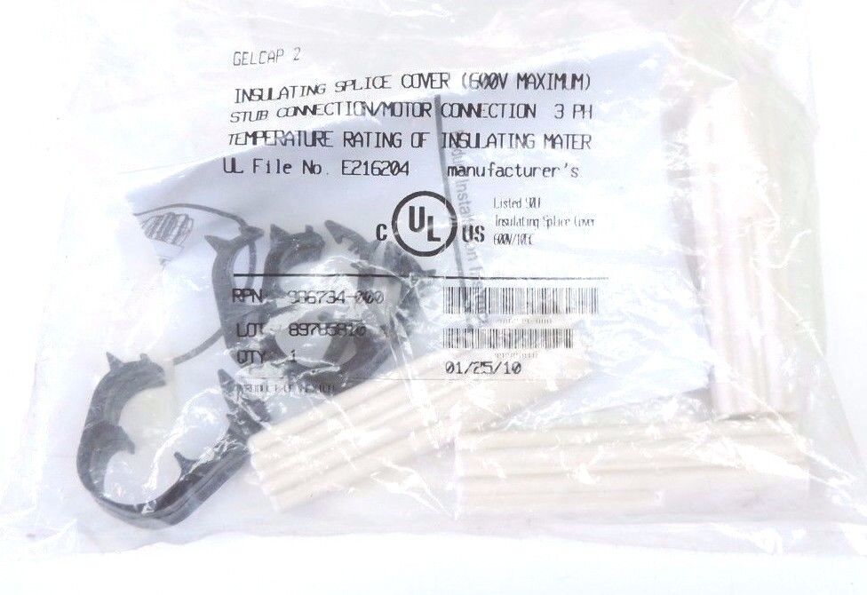 LOT OF 6 NIB TYCO 986734-000 GEL CAP INSULATING SPLICE COVERS 986734000