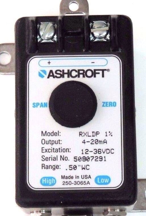 NIB ASHCROFT ASH-RX-D-100-B-M-MB4-42-B-050 PRESSURE TRANSMITTER 4-20MA, RXLDP