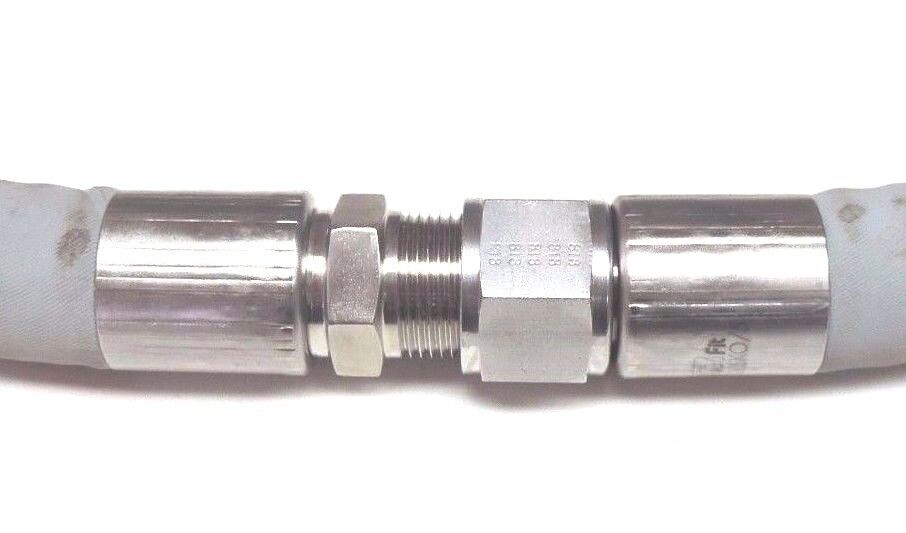 NEW PURE FIT FGR FDA PNEUMATIC HOSE 3/4" MALE X FEMALE COMPRESSION 3FT LENGTH