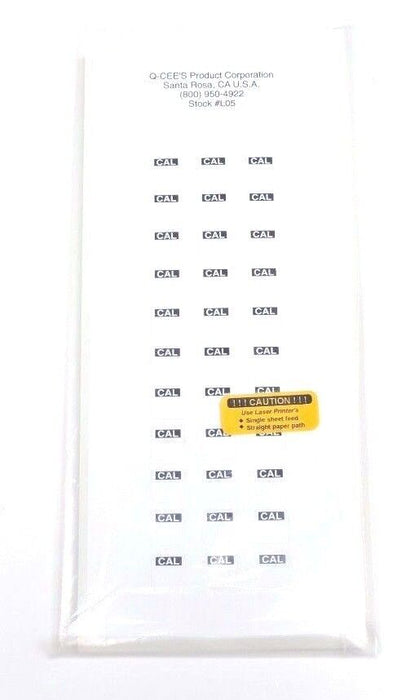 NEW Q-CEES L05BK BLACK 1/2" X 1/2" LASER LABEL HALF SHEETS 660 LABELS TOTAL
