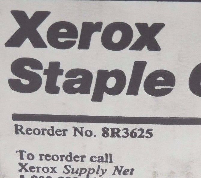 BOX OF 4 NEW XEROX 8R3625 STAPLE CARTRIDGES TO RECORDER, 502P18311