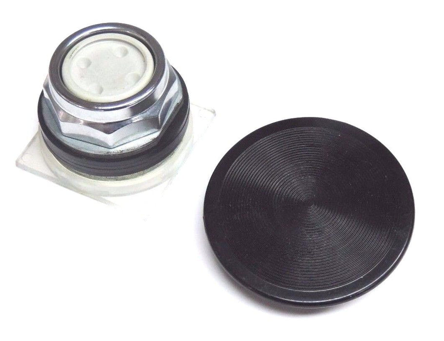 NIB SQUARE D 9001-KR5B SER. H BLACK MUSHROOM PUSHBUTTON 2-1/4'' DIA., 9001KR5B
