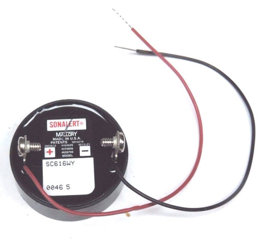 MALLORY SC616WY ALARM TRANSDUCER 16VDC, 1.75KHZ, W/ SC616WY HEAD ONLY