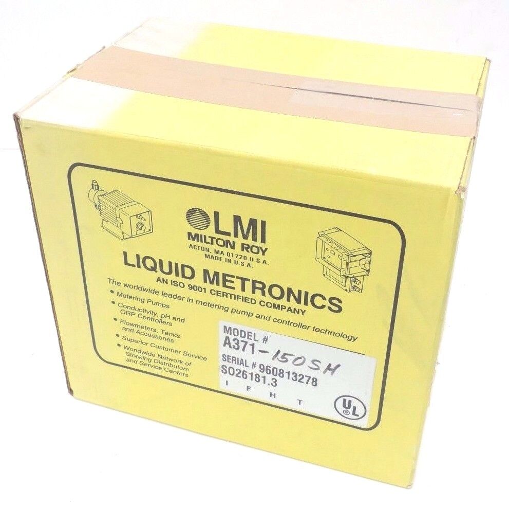 NIB LMI MILTON ROY A371-150SH METERING PUMP 115VAC, 1.40A, 0.42GPH, A371150SH