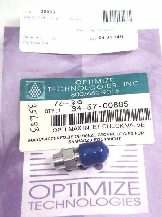 NEW OPTIMIZE TECHNOLOGIES 34-57-00885 OPTI-MAX INLET CHECK VALVE 1/8'' 345700885