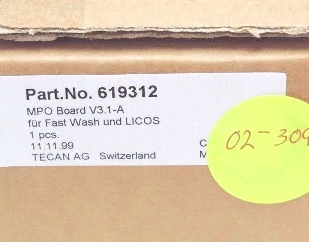 NEW GENESIS TECAN AG 41002079/00/J9 BOARD 02009000, MT99410068, MP0 V3.1-A
