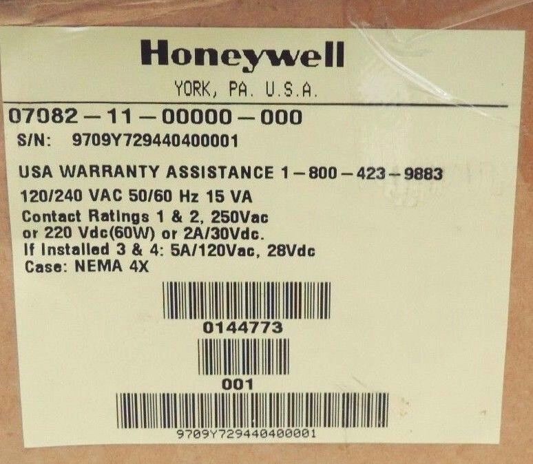 NIB HONEYWELL 07082-11-00000-000 PH ANALYZER CONTROLLER 120VAC 070821100000000