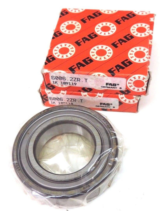 LOT OF 2 NIB FAG 6006.2ZR.T BEARINGS DOUBLE SHIELD 30MM BORE X 55MM OD X 13MM W