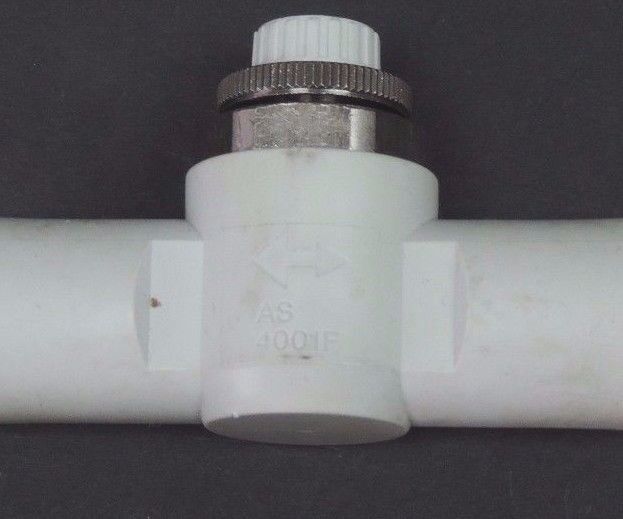 LOT OF 5 SMC AS4001F SPEED CONTROL VALVES 1/2"