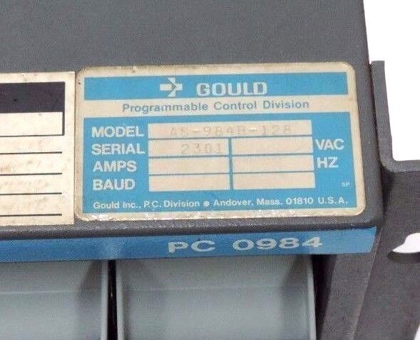 GOULD MODICON AS-984B-128 MODULE 200 I / O SYS 24BIT 128K W/ S902 MEMORY MODULE