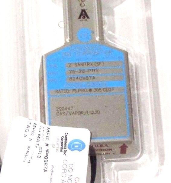 NIB CONTINENTAL DISC 8240987A 2" SANITRAX RUPTURE DISC 290447 W/ BDI ALARM STRIP
