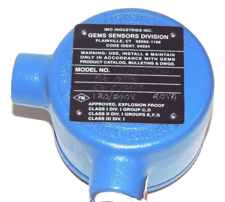 GEMS SENSORS LS-800-3-J/BOY 143981 LIQUID LEVEL SENSOR SWITCH LS8003