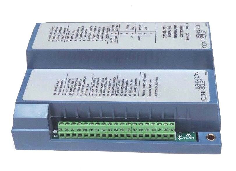 JOHNSON CONTROLS  C210A-701 DIGITAL VAV TERMINAL UNIT CONTROLLER REV R, C210A701