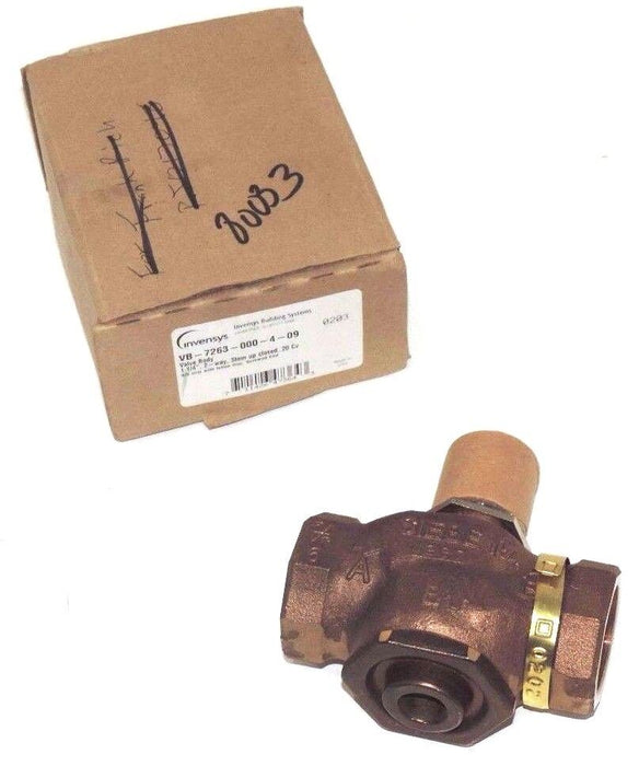 NIB INVENSYS VB-7263-000-4-09 VALVE BODY 1-1/4" 2-WAY STEM UP CLOSED 20CV