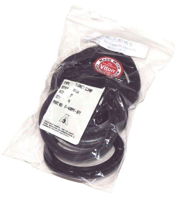 LOT OF 16 NEW A3 0-40MPF-SFY FLANGED CLAMP VITON GASKETS 3"