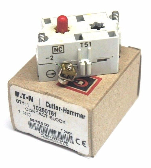NIB CUTLER HAMMER 10250T-51 CONTACT BLOCK SERIES D2 10250T51