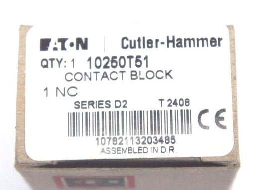NIB CUTLER HAMMER 10250T-51 CONTACT BLOCK SERIES D2 10250T51