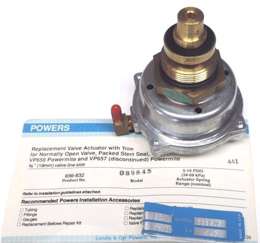 NEW SIEMENS 656-832 VALVE ACTUATOR 656832 W/ TRIM 3/4''