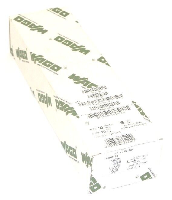 NIB WAGO 769-124 FEMALE PLUGS 2 COND. 4 POLE (BOX OF 25)
